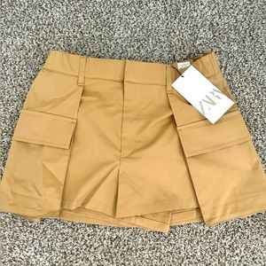 NWT Zara Cargo Skort - XS
